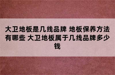 大卫地板是几线品牌 地板保养方法有哪些 大卫地板属于几线品牌多少钱